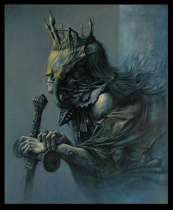 queen by ~22zddr on deviantART #monarch #horror #royal #illustration #concept #art #shaman #queen
