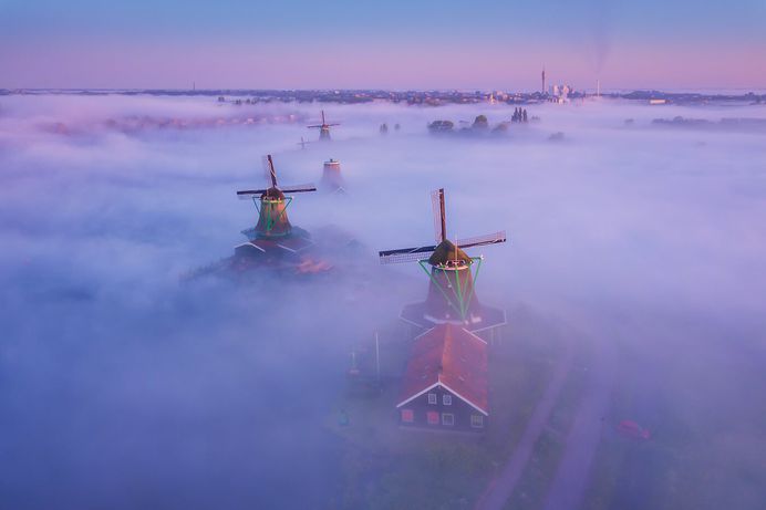 Magic Windmills: Gorgeous Sunset Photography by Albert Dros