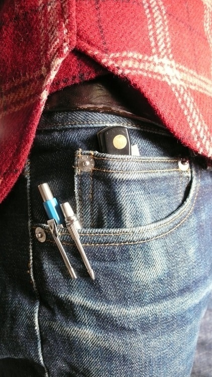 Quality Image Supply #denim #plaid #pencil #pocket