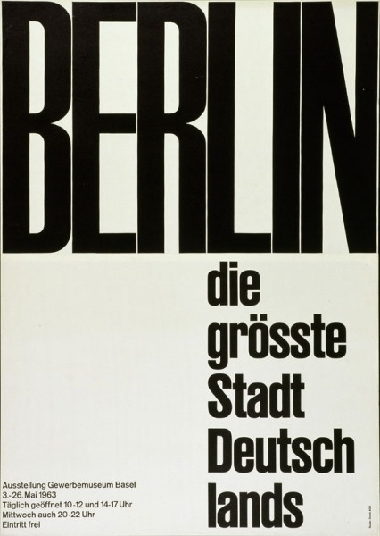 Emil Ruder poster, 1963 - BIG AND STRONG #emil #ruder #poster #typography