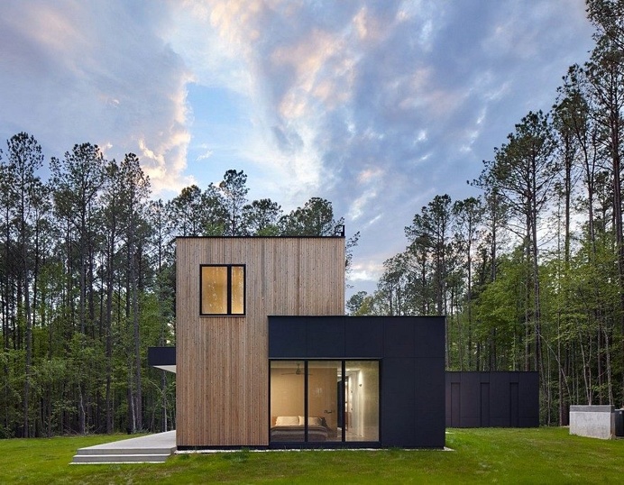 This Two-Story House Has a Central Living Room that Can Be Fully Opened for Inside/Outside Living 1