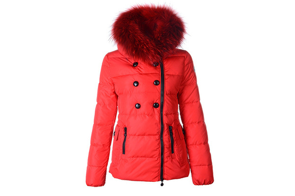Moncler Women Herisson Down Jackets Red #fashion