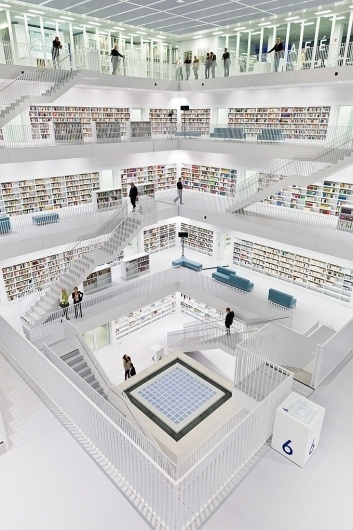 Stuttgart City Library | EMPTY KINGDOM You are Here, We are Everywhere #stuttgart #books #architecture #minimal #library