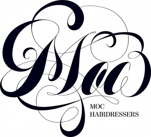 Moc Hairdressers on the Behance Network #calligraphy #script #branding #identity #moc #logo