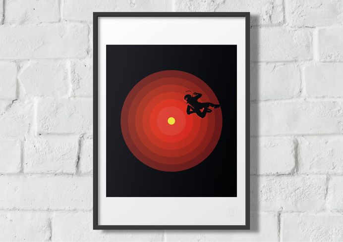 2001 A Space Odyssey Poole versus HAL 9000 Poster | Etsy