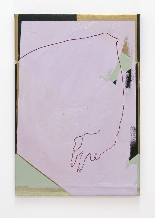christianweidner: " Christian Weidner, Two shots, 2014, Oil / Gold lacquer on canvas, 56 x 39 cm "