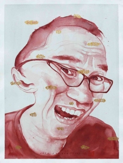 agus-suwage-manusia-dan-angka-angka-3_water-colour-on-paper_76-x-575-cm_2009.jpg (510×670) #art