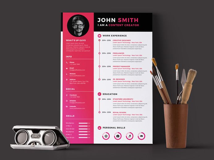 Timeline Resume - Free Timeline Resume Template in PSD File Format