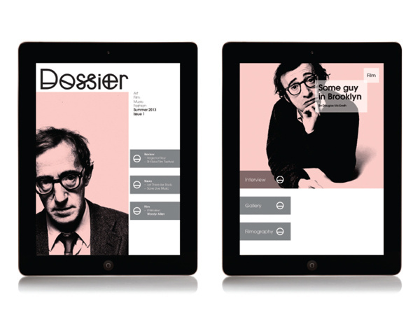 Dossier on Behance #ipad #layout #magazine
