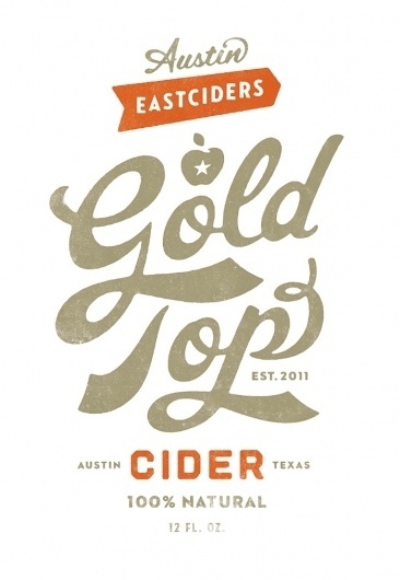 Gold TopÂ Cider - TheDieline.com - Package Design Blog #simon #alcohol #walker #branding