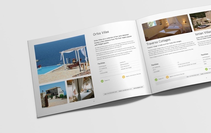 Peligoni Club brochure #brochure #spread #design #holiday #travel