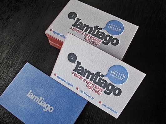 IamTiago Business Card - FPO: For Print Only #card #letterpress #business
