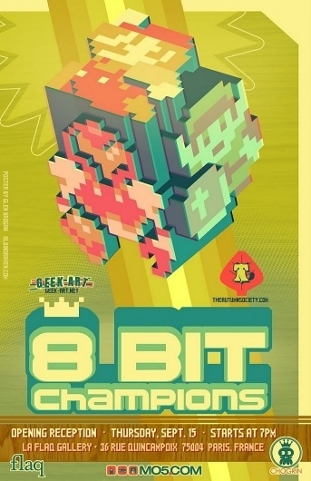 8bitposterlight-1.jpg 615×950 pixels #8 #design #bit #illustration #poster #game #typography