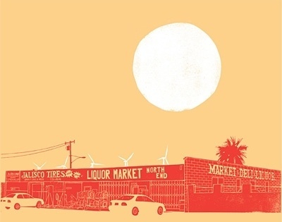 Evan Hecox + Ace Hotel + Arkitip #red #yellow #illustration #art #hecox #typography