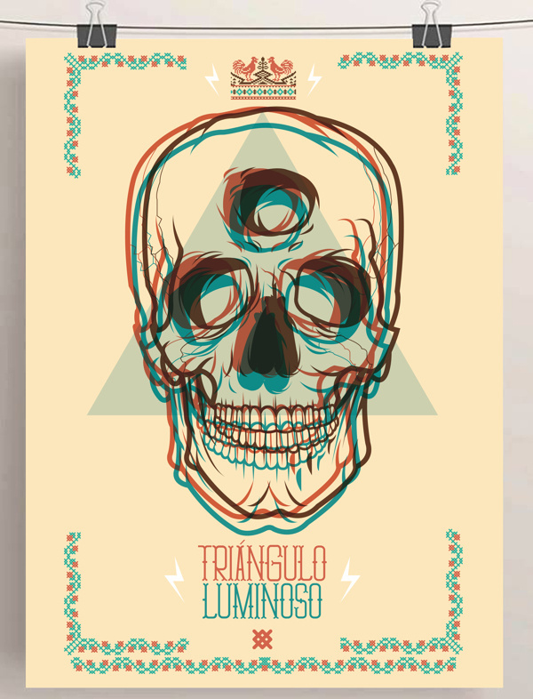 SHOW-BILL en Behance #vector #illustration #triangle #vintage #poster #art #skull #animal #bad