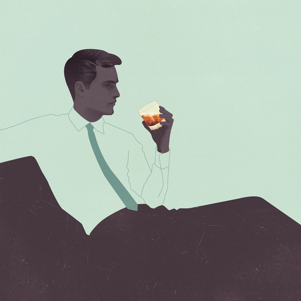Jack Hughes Illustration #man #illustration #retro #med