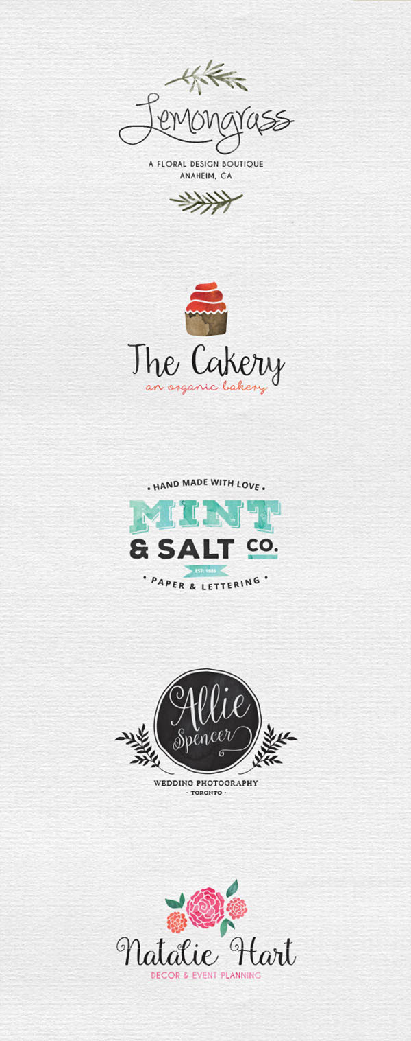 5 Free Watercolor Logo Templates (AI and PSD)