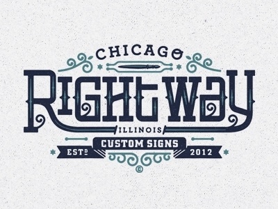 Dribbble - Right Way Custom Signs by Kendrick Kidd #design
