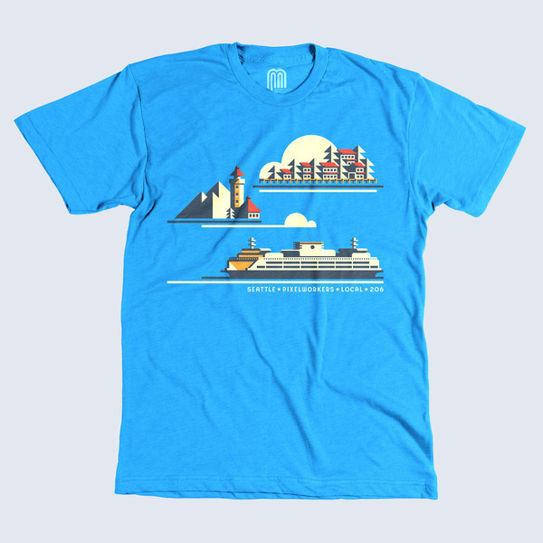 United Pixelworkers — Seattle #pixelworkers #seattle #shirt #illustration #united #rick #murphy