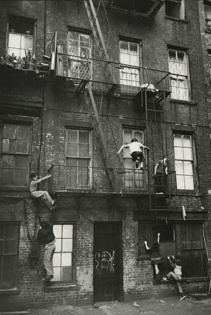 Kids playing, lower east side. 1963