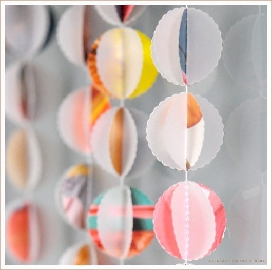 One Good Thing: Bauble SpringÂ Garland - Home - Creature Comforts - daily inspiration, style, diy projects + freebies #interior #decor
