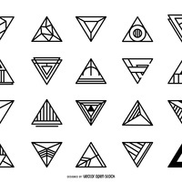 Triangular logo set