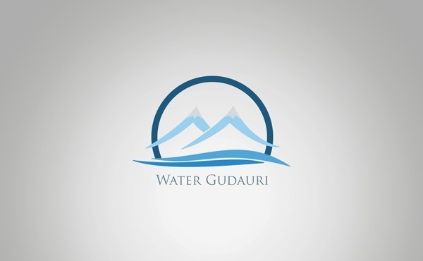 Gudaiuri Water on Behance #corporate identity #logo #branding identity #water #mineral water #mountain #gudauri