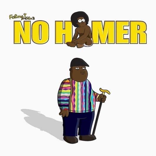 No Homer: 10 Hip-Hop and Rap Icons Simpsonized « Format Magazine Urban Art Fashion #biggie #simpsons #the #homer #illustration #no
