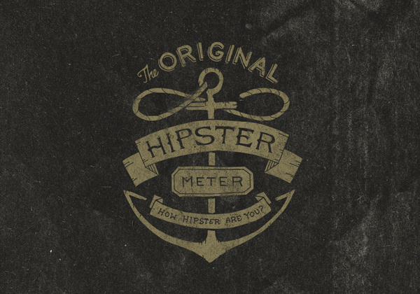Hipster Meter App #lettering #hipster #illustration #type #hand