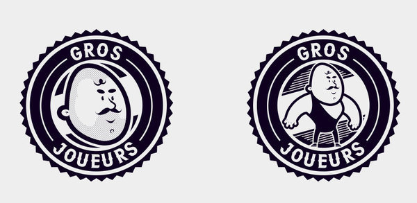 Gros Joueurs on Branding Served #icon #design #illustration #logo #character