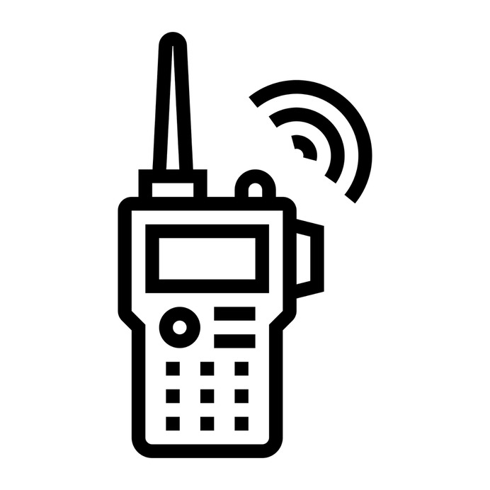 See more icon inspiration related to radio, frequency, walkie talkie, electronics, communications, security and technology on Flaticon.