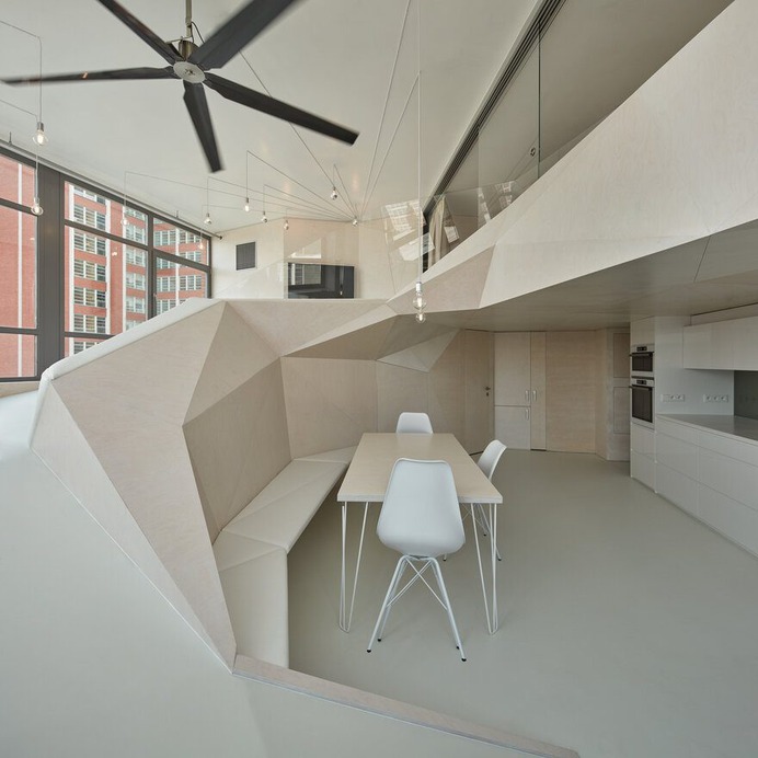 Loft 32 Zl&iacute;n Featuring an Abstract Composition with Industrial Aspect