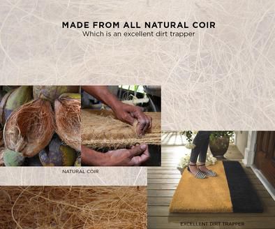 Warrick Stripe Monogrammed Coir Double DoorMat - Durable and beautiful, this mat keeps shoes clean to protect your floors from mud, dirt and grime. Product Dimensions is - 24” x 57” x 1.5”. Visit our store for the detailed information @ goo.gl/VV8FzV