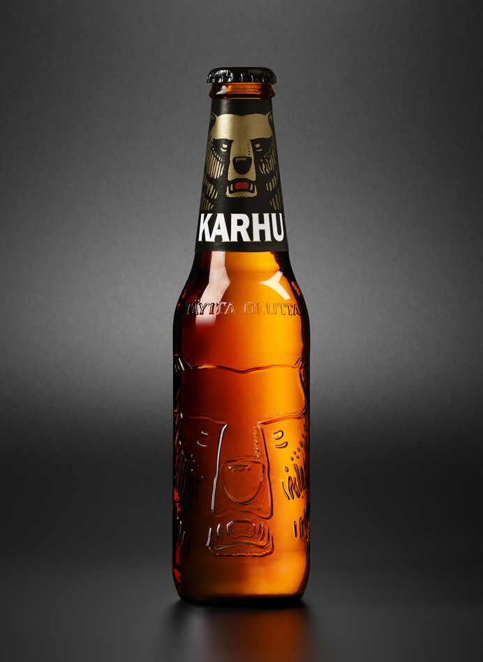 karhu, bear, beerm bottle