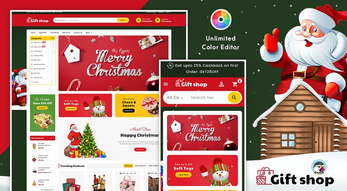 #Christmas #Gift & #Articles Shop – #Prestashop #Responsive #Theme #eCommerce #Website #Design #Template