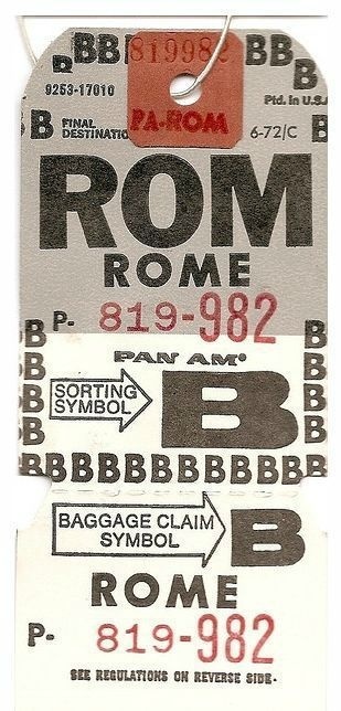 VintageLuggageTag_Rome #tag