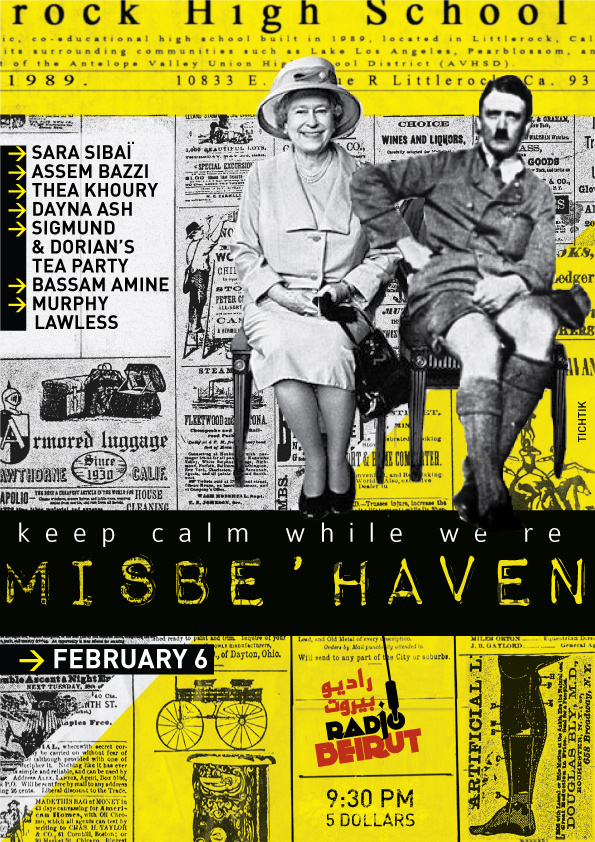 haven for artists on Behance #hitler #design #graphic #queen #lebanon #elizabeth #poster #art #music #collage #beirut