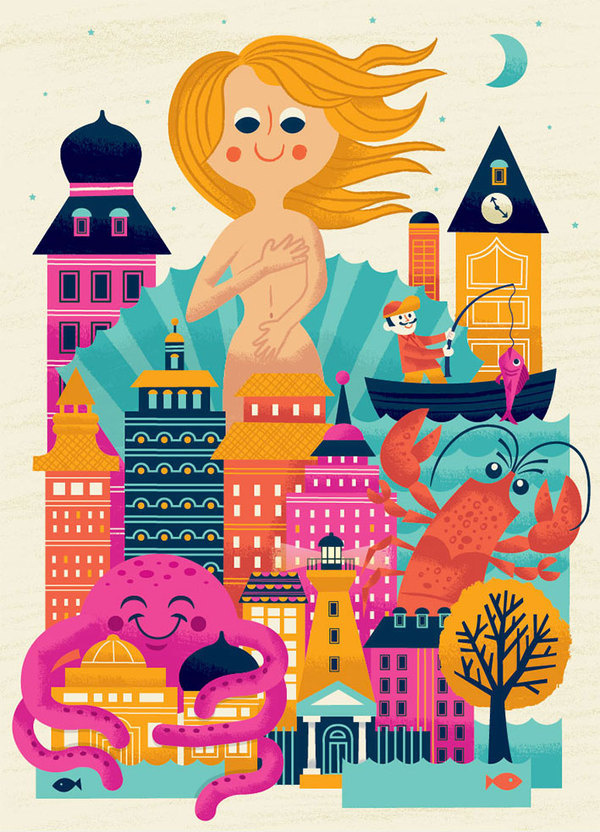 Modern Day Venus by Tad Carpenter #city #venus #illustration #tad #carpenter