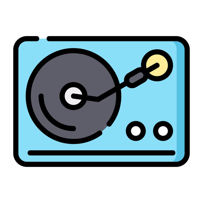 See more icon inspiration related to vinyl, dj mixer, music and multimedia, turntable, music player, electronics, mixer, record player, technology and music on Flaticon.