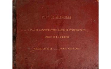 Great collection of plan on the construction of the basin of la Joliette(new port de commerce, Marseille) in 1847