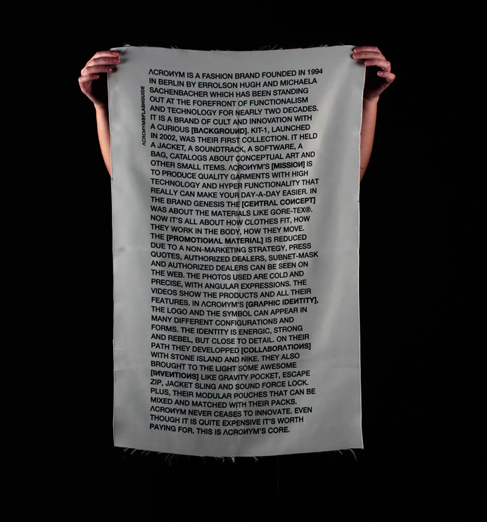 Î›CRONYM Â® FLÎ›SHGUIDE on Behance