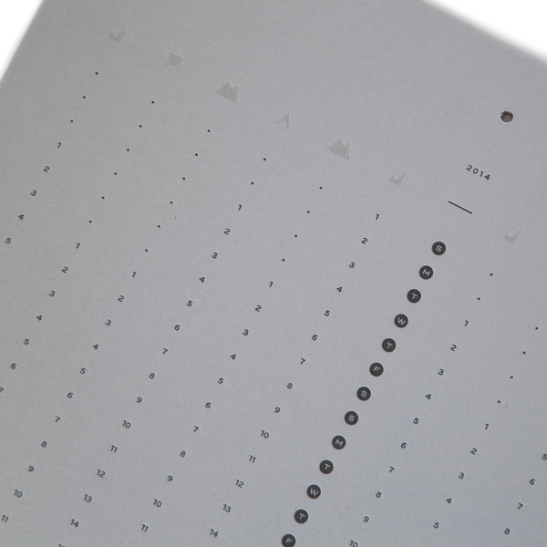 Letterpress 2014 Calendar by Metamatic for Colectivo Futuro #printed #calendar #design #graphic #letterpress #matter #2014 #paper
