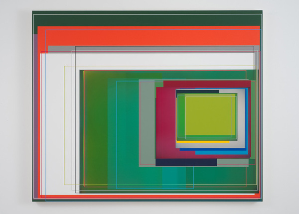 Patrick Wilson, "Wake Up", 2011, Acrylic on canvas, 49" x 59" #geometric #art