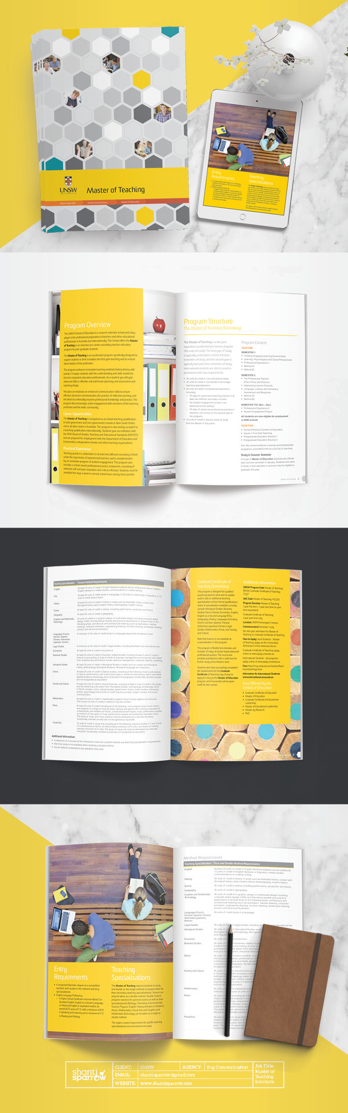 Design by Shanti Sparrow Client: UNSW Project Name: Program Brochure #Design #graphicdesign #layout #magazine #typography #branding #graph