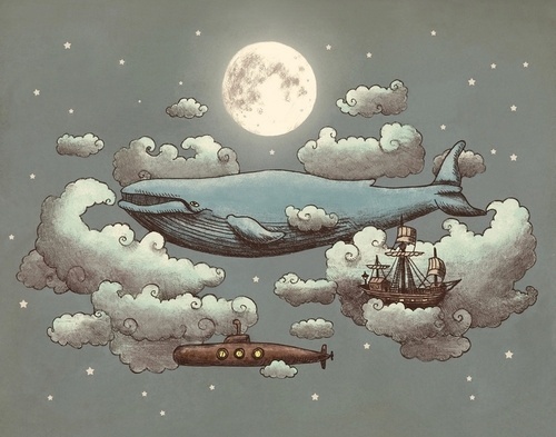 Ocean Meets Sky Art Print | Society6 #whale