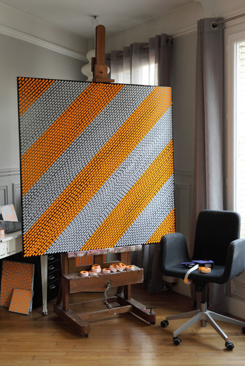 Price Tags Pasted On Canvas by BL67 | PICDIT #design #art #mixed #canvas #media