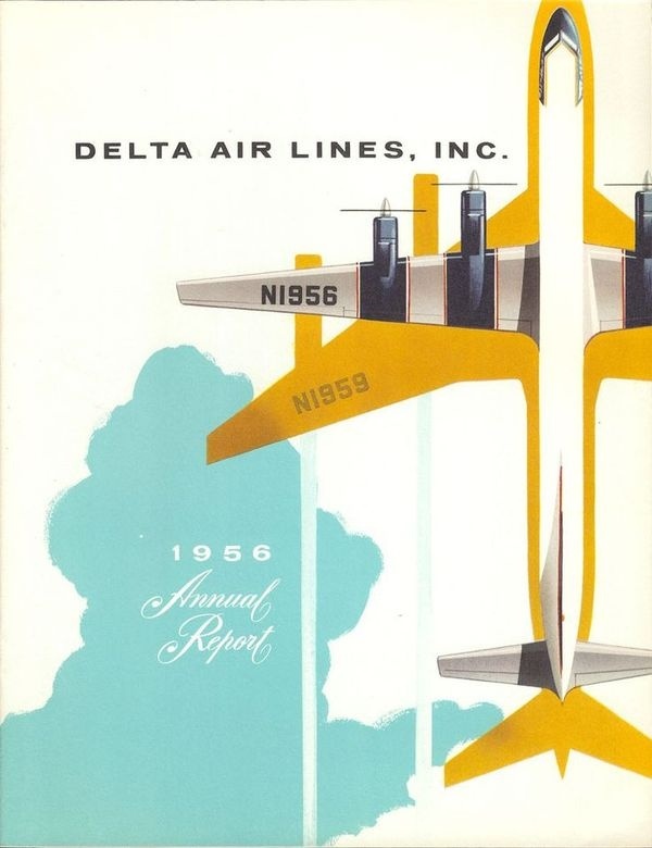 Delta Air Lines Annual Report 1956 #vintage