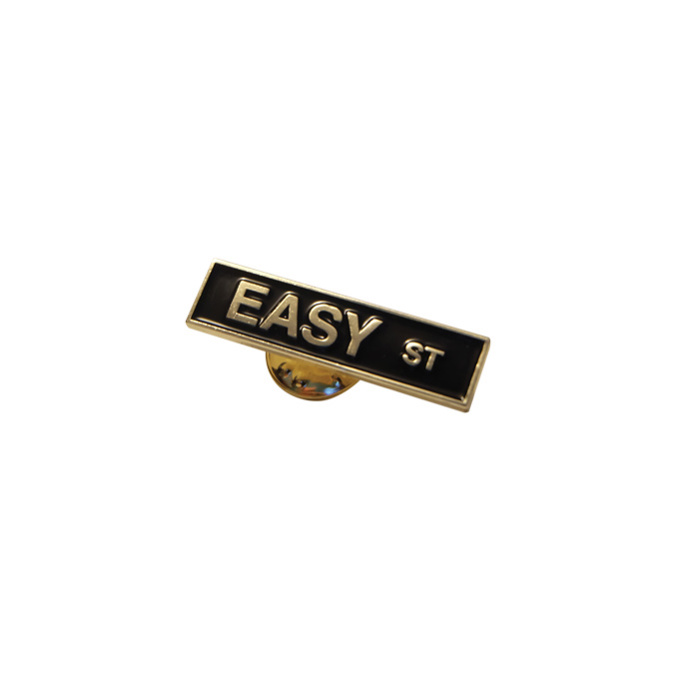 SJA Easy St lapel pin design #lapel #pin #streetwear #fashion #street #sign #gold #enamel #winnipeg #canada #inspiration #accessories #produ