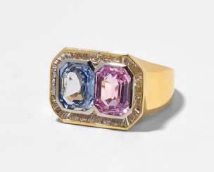 Saphir-Diamant-Ring