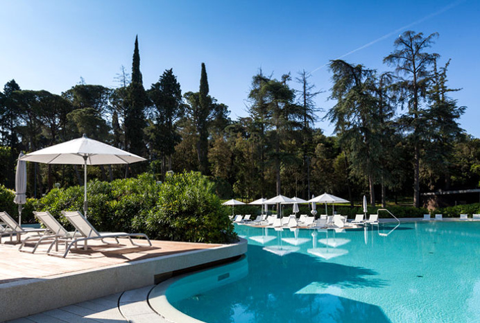 Outdoor Pool Hidden in Forest Park - #outdoor, #architecture, #house, #landscaping, outdoor, architecture